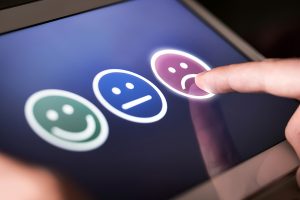 Unhappy and disappointed customer giving dissatisfied review