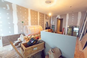 Working process of renovating a room