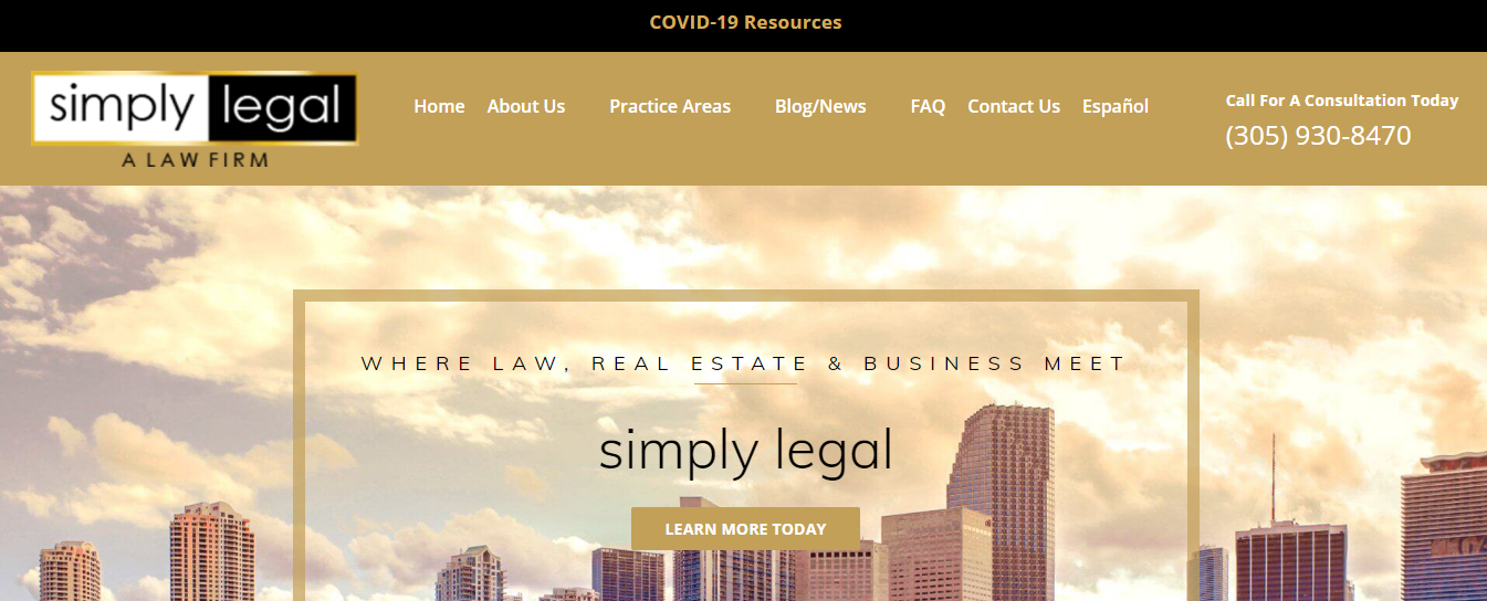 simply legal corporate lawyers in miami