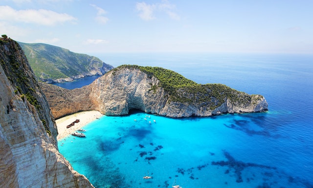 Scenery of a Greece beach which is worth visiting.