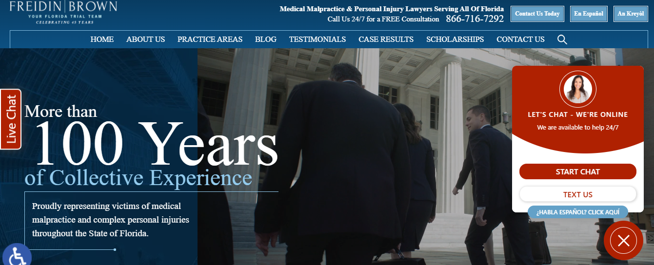 Freidin Brown medical malpractice lawyers in Miami