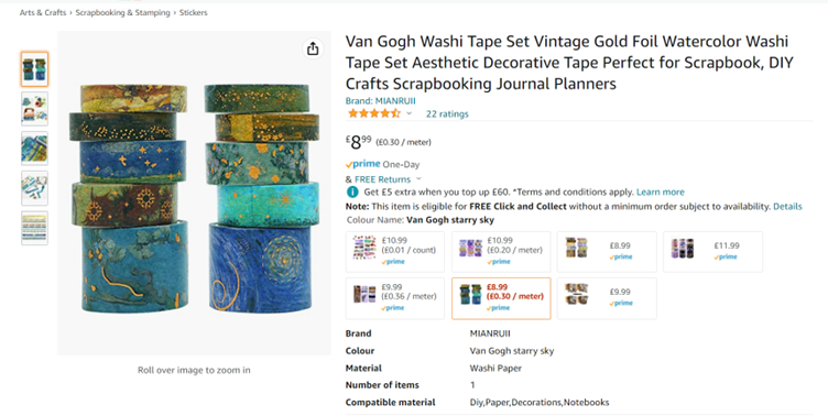 Van Gogh Washi Tape Set 
