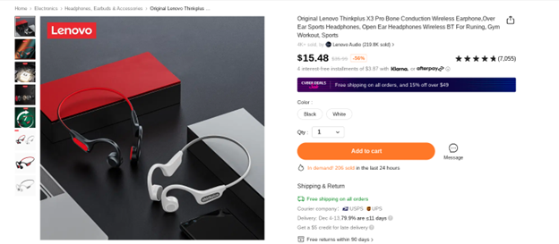 Lenovo Thinkplus X3 Pro Bone Conduction Wireless Earphone