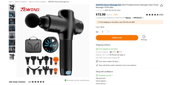 NEWTAG Muscle Massage Gun