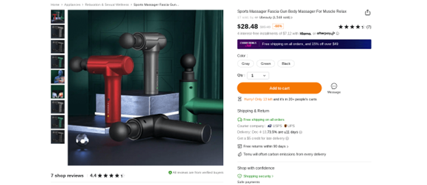 Sports Massager Fascia Gun